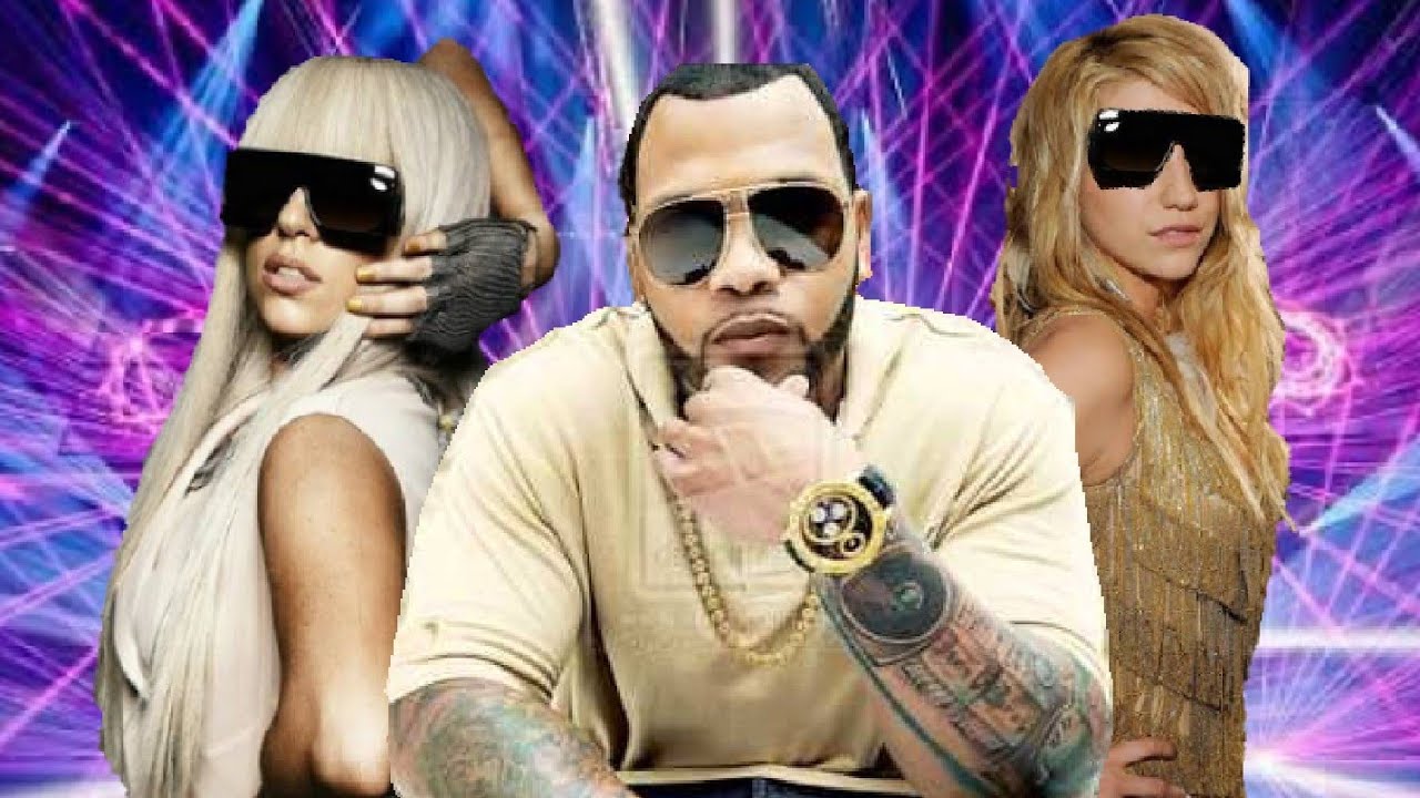 Flo Rida and ke$ha x lady gaga mashup judas x right round.