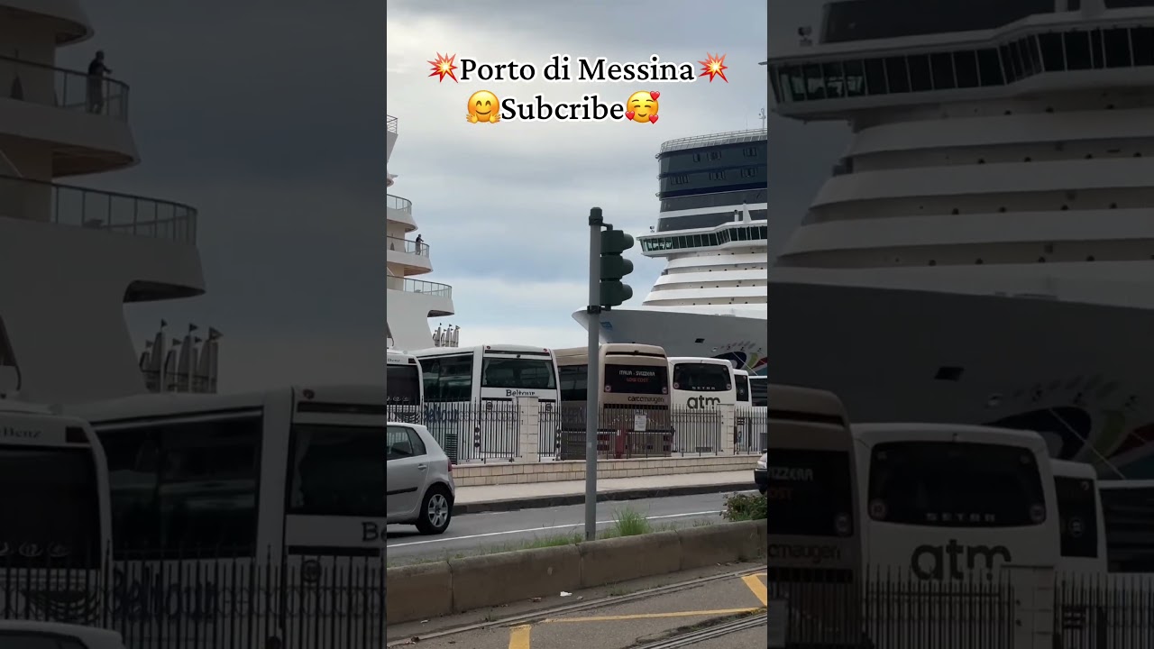 🚢 Due giganti del mare nel Porto di Messina: Norwegian Epic & AIDAstella ✨🌊#shorts #ytshorts