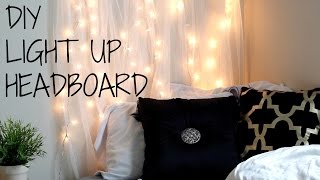 Hey Guys! I hope you enjoy this easy and cheap DIY for your bedroom! ENjoy! Products Sheer Curtain - Ikea Lights - Michaels 