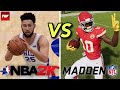 Can The Fastest Player In The NFL Return A Kickoff BEFORE Ben Simmons Hits A Jumper?! | 2K vs Madden