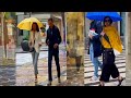 Стрит стайл в Италии 🇮🇹/Как одеваются итальянки в дождливую погоду весной 2022