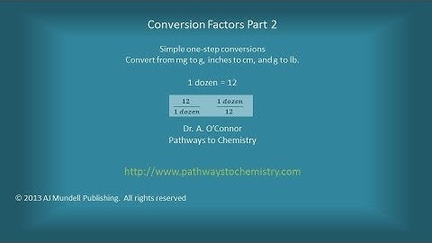 Conversion Factors Part 2