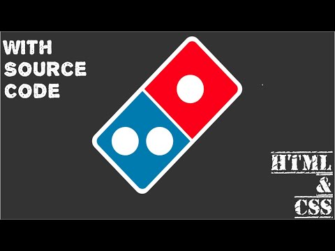 Create Domino's Logo using HTML and CSS3 | With Source Code