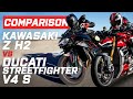Ducati Streetfighter V4 S vs Kawasaki ZH2 | Visordown.com