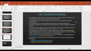 CNC ADAPTIVE CONTROL