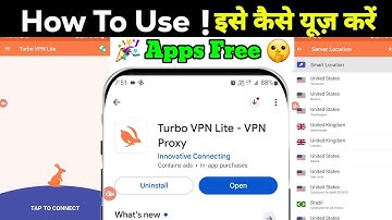turbo vpn lite vpn proxy app kaise use kare !! how to use turbo vpn lite vpn proxy app