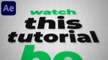 Typografie Bewegingsbeelden Animatie in After Effects - After Effects Tutorial Kinetische Typogra...