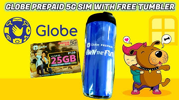 Globe Prepaid 5G SIM with free coffee tumbler