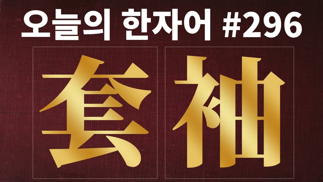 套袖 : 오늘의 한자어 #296