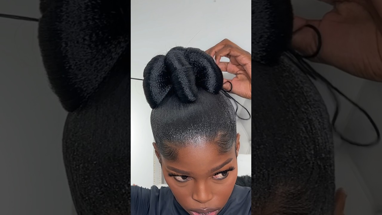 A Quick affordable Bun you can do at home ♥️ #diyhairstyles #affordablehair #hairstyleideas