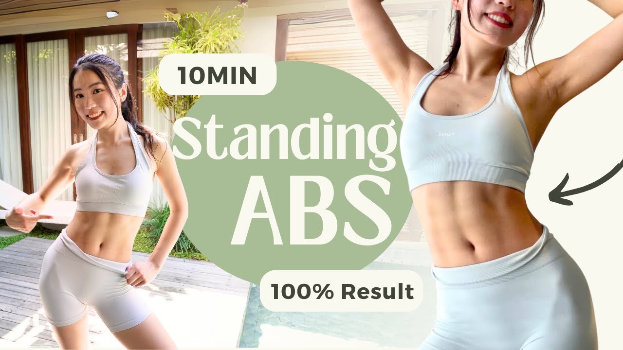 10min Standing Abs workout (Ripped ABS) | 100%Ab Lines & Small Waist ...