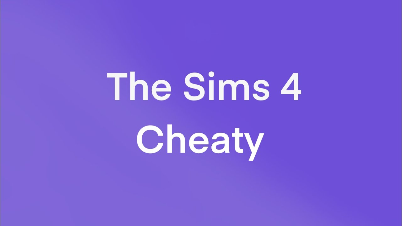 cheaty v the sims 4? a jak je používat. - YouTube