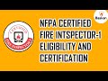 Nfpa certified fire inspector 1 eligibility and certification