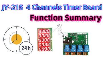 JY215  Timer Board Function Summary for 4 machines Coin Operated 4 Channels Time Control Board