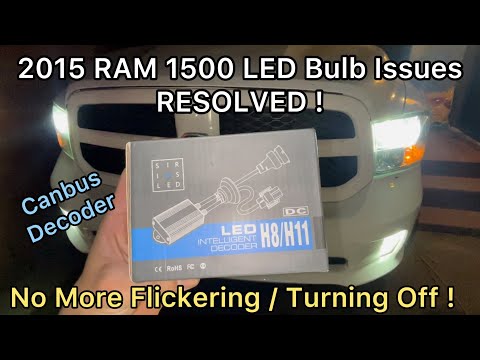 2015 RAM 1500 LED Headlight Bulb Issue RESOLVED ! | No More Flickering/ Turning Off | Canbus Decoder