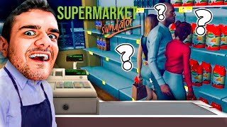 ABRI UM SUPERMERCADO MAS SÓ TENHO CLIENTE BURRO - Supermarket Simulator Gameplays Engraçadas