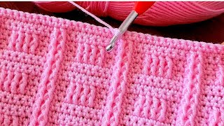 This Crochet Pattern for Beginners is a Piece of Art!  Super EASY Crochet Stitch for Blanket &amp; Bag