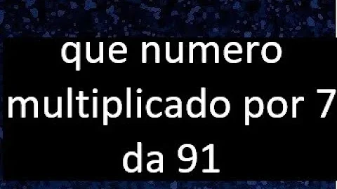 ¿91 es múltiplo de 7?