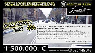 ▷ ⭐ LOCAL COMECIAL EN VENTA EN MADRID CALLE ALCALA - BARRIO SALAMANCA