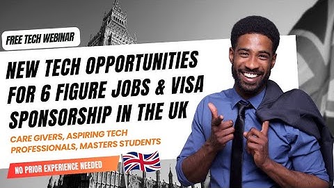 TECH OPPORTUNITIES FOR 6 FIGURE JOBS & VISA SPONSORSHIP (TRANSITION TO TECH, GET UK EXPERIENCE )