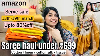 Amazon must have cotton sarees | saree haul under ₹699 | fashion fusions 