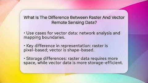 What Is The Difference Between Raster And Vector Remote Sensing Data? - The Geography Atlas