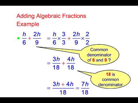 Algebraic fractions: Addition and subtraction