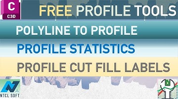 AUTODESK® Civil 3D®: Polyline to Profile,  Profile cut fill labels and Profile statistics