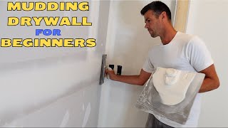 Taping Drywall For Beginners Day 2 (First Coat)