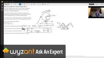 Ferris wheel trigonometry problem - equations of motion amplitude, period, phase and vertical shift