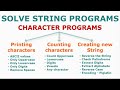 Solve string programs in java