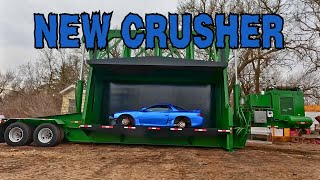 Using our BRAND NEW Car Crusher to Smash TONS of Cars & Trucks!