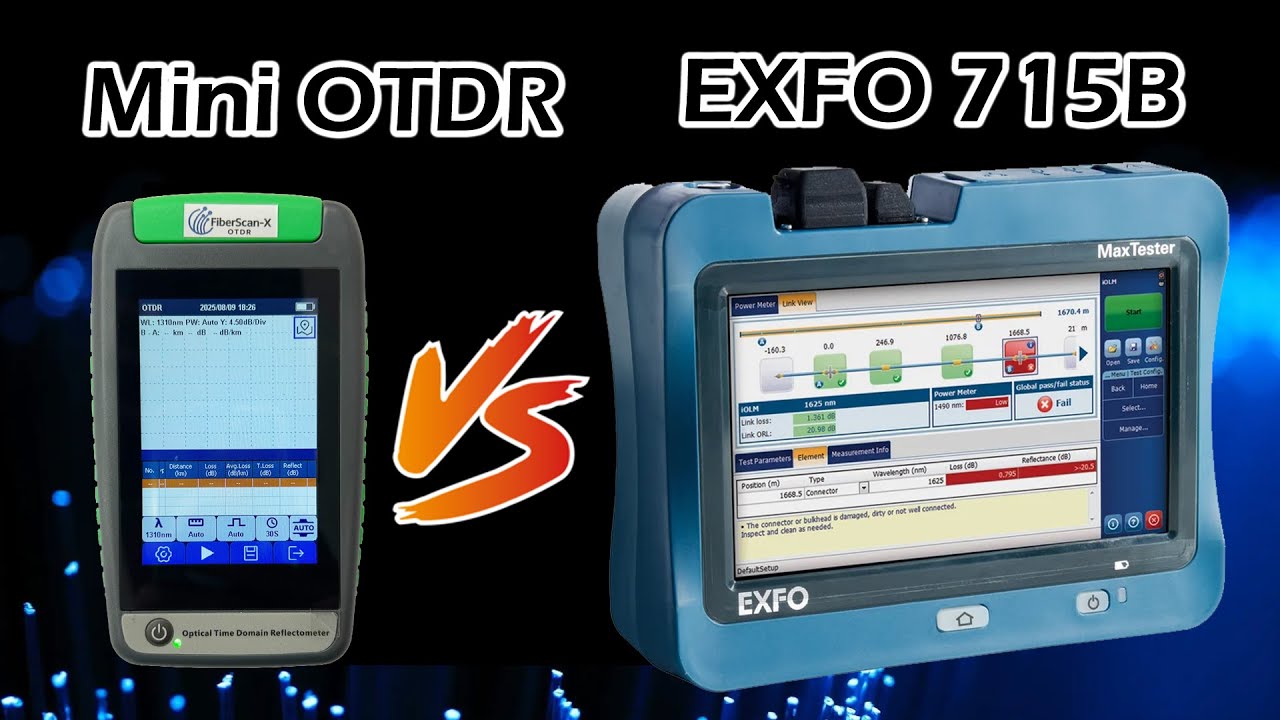 FiberScan-X Mini OTDR (vs) EXFO 715B ⚡ Live Test & Final Results 💥 Best Budget OTDR