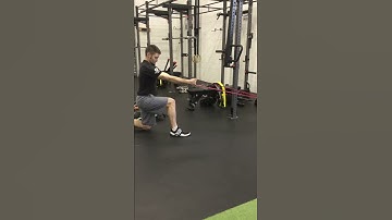 Split stance banded single arm row