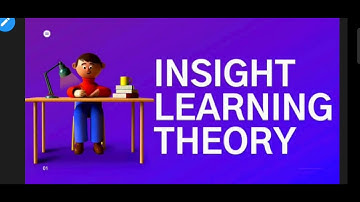 Insight Learning theory - By Gestalt Psychologists( Kohler) @b.eddetailing