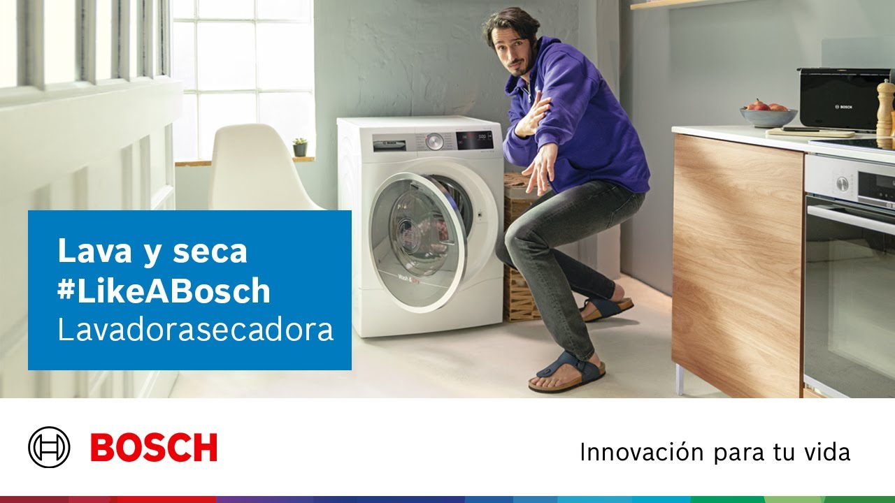 Lavadora-secadora todo en - Vive #LikeABosch -