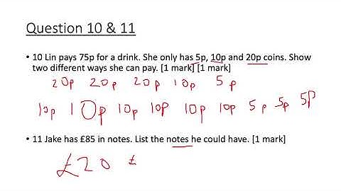 AQA Entry Level Maths Sample Assessment Externally set assignment: Component 4 money - Sample set 1