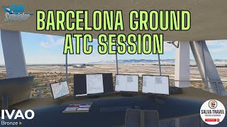 ATC Control IVAO ES Barcelona Rodadura Ground LEBL | Puente Aereo Malaga - Barcelona