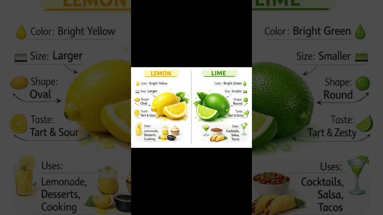 Lemon vs Lime: Color, Taste & Uses