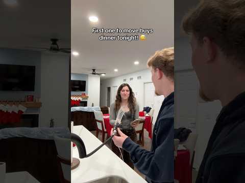 First one to move buys dinner! π #shorts