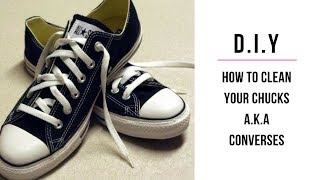 how to clean black and white converse
