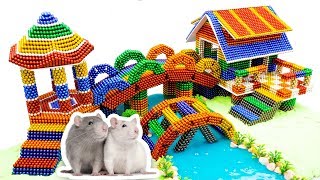 DIY  How To Build Amazing House For Hamster With Magnetic Balls Slime (Satisfying)  Magnet Balls