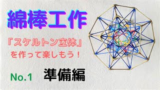 【 綿棒工作 】・・・『スケルトン立体』を作って楽しもう！（No.1）
