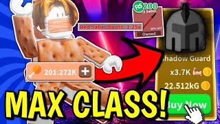 Getting max class + The new *RED SABER* gamepass! [ROBLOX SABER SIMULATOR]