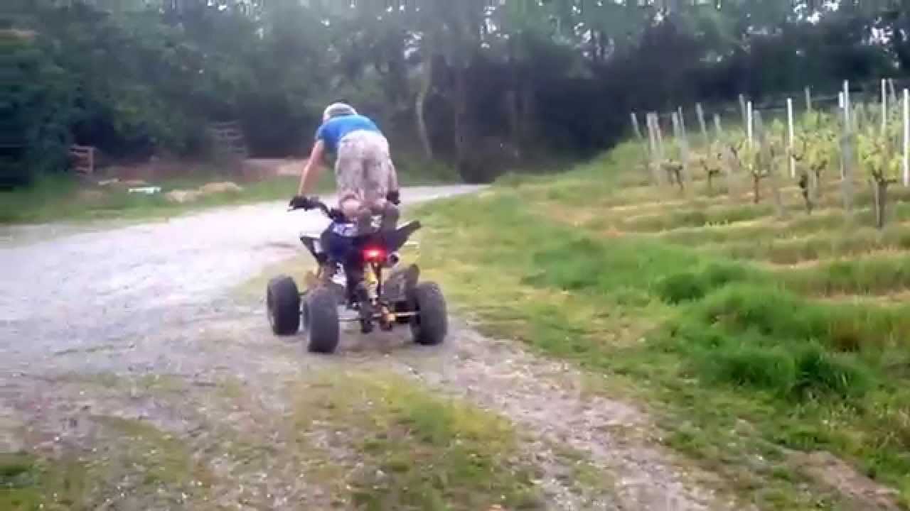 Roue arrière quad - YouTube