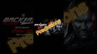 WWE Backlash Predictions #wwe #wwebacklash