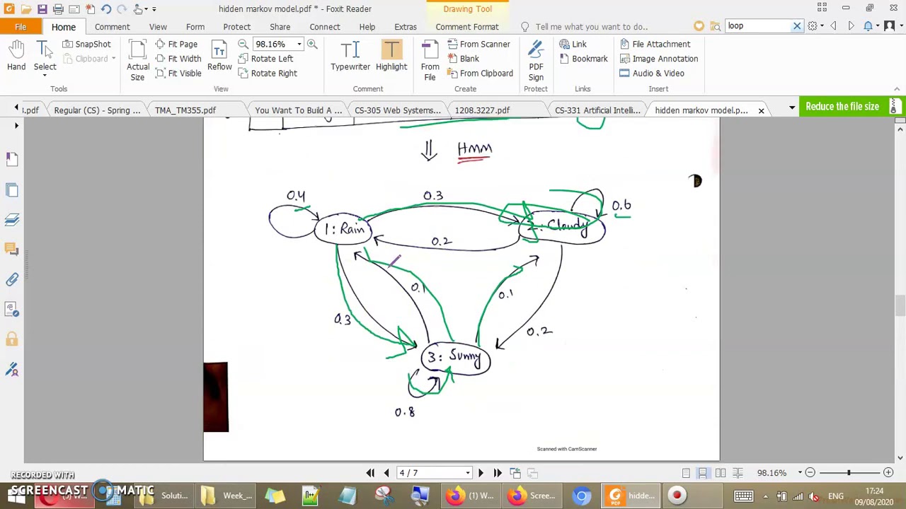 Hidden Markov Model (HMM) in Artificial Intelligence - YouTube