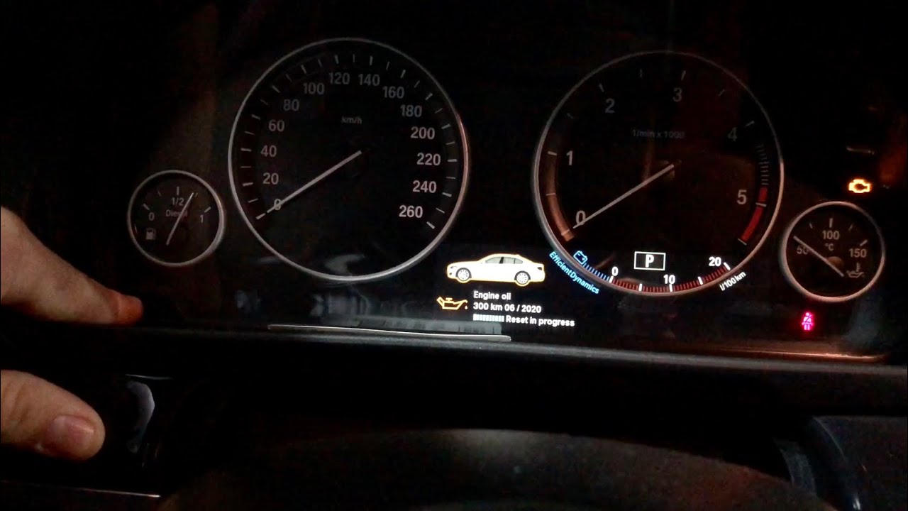 BMW 5 Series F10 reset service light (engine oil) & vehicle ckeck - YouTube