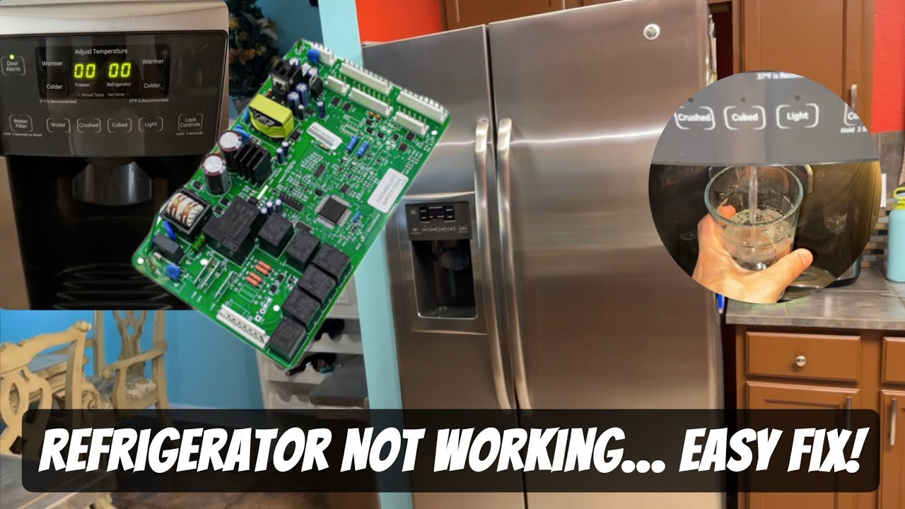 ✅ GE Refrigerator Not Working |￼ ￼Blinking Zeros on Display | Not Cooling or Dispensing Water/Ice