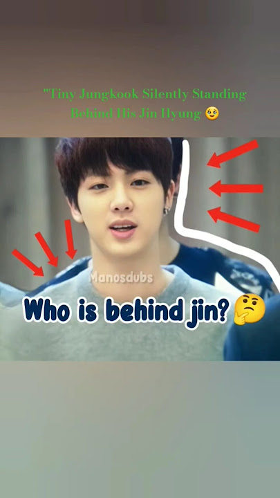 'Tiny Jungkook Silently Standing Behind His Jin Hyung 🥹 #jinkook #kookjin